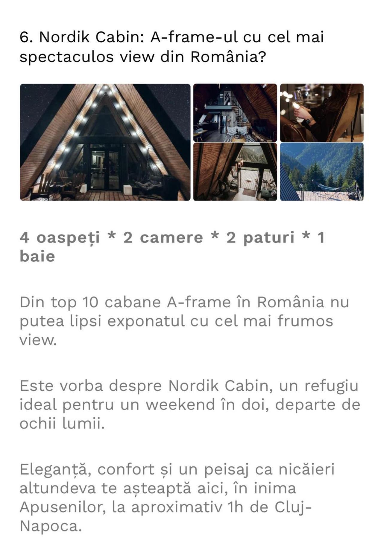 Nordik Cabin - Aframe With 2 Bedrooms Mărişel Exterior foto